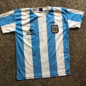 argentina le coq sportif soccer jersey. Like new- no stains or snags